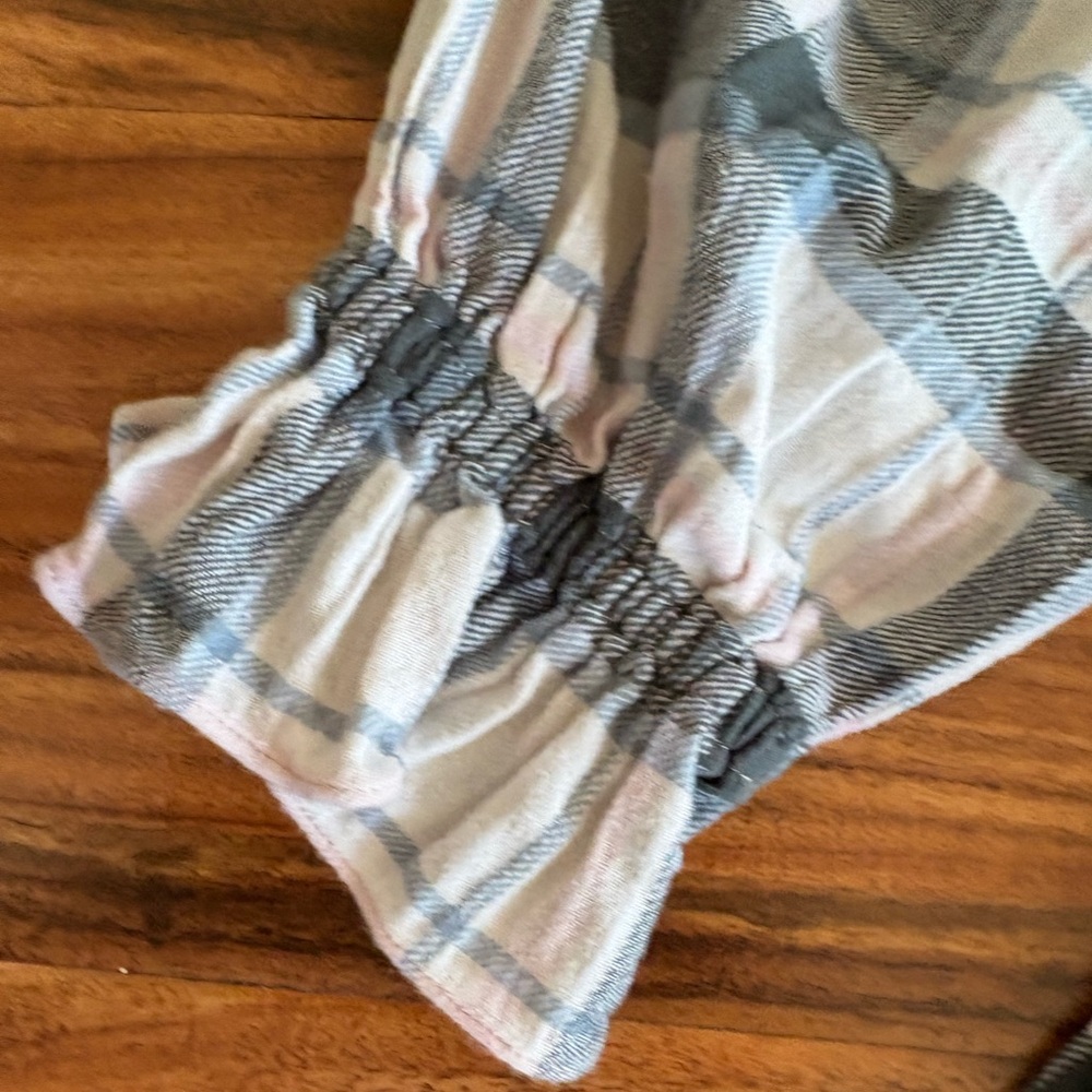Madewell Women’s Lucie Elbow-Sleeve Smocked Mini Dress in Lebaum Plaid Small S - Picture 9 of 11